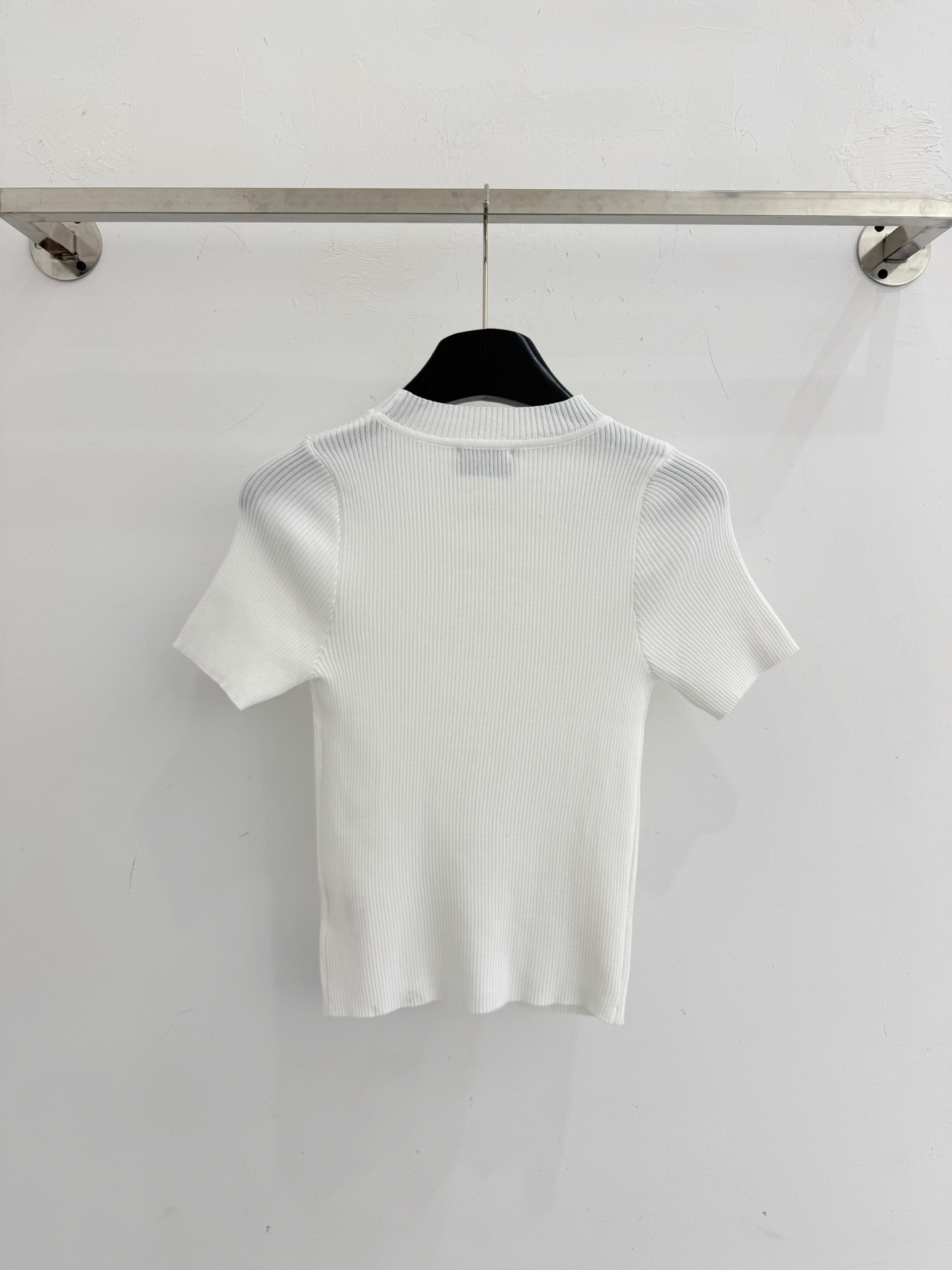 Chrome Hearts 竖纹针织短袖，立体蝴蝶结点缀，黑白双色修身显瘦