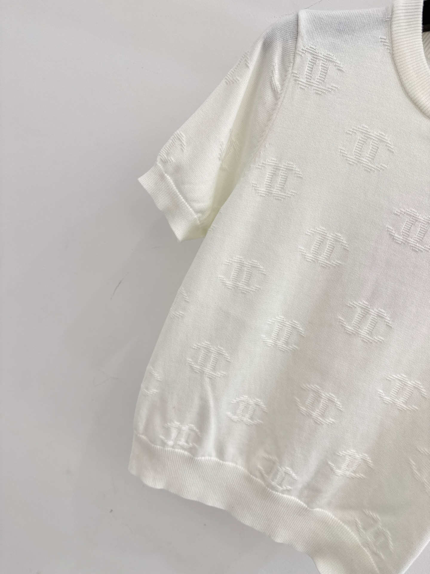 Chrome Hearts 提花针织短袖，三色可选，法式优雅，修身百搭