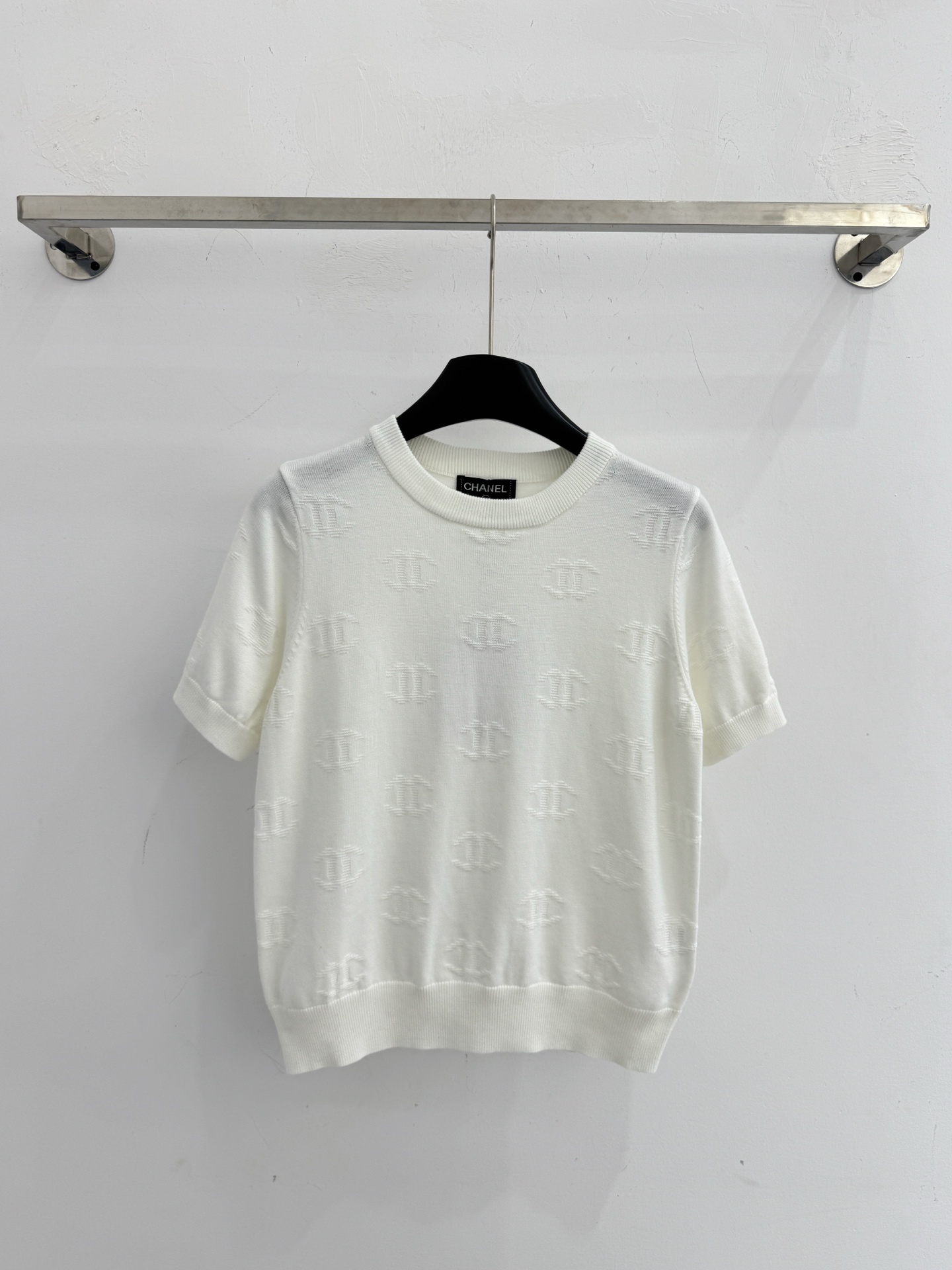 Chrome Hearts 提花针织短袖，三色可选，法式优雅，修身百搭