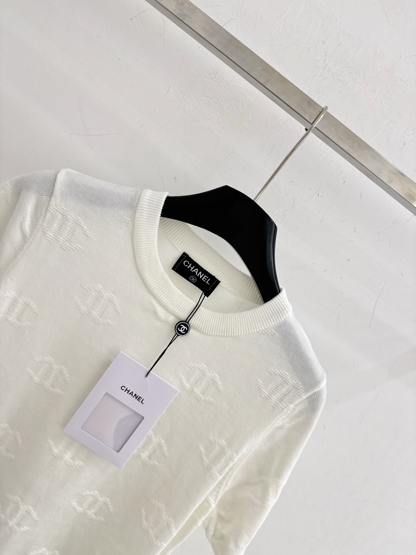 Chrome Hearts 提花针织短袖，三色可选，法式优雅，修身百搭