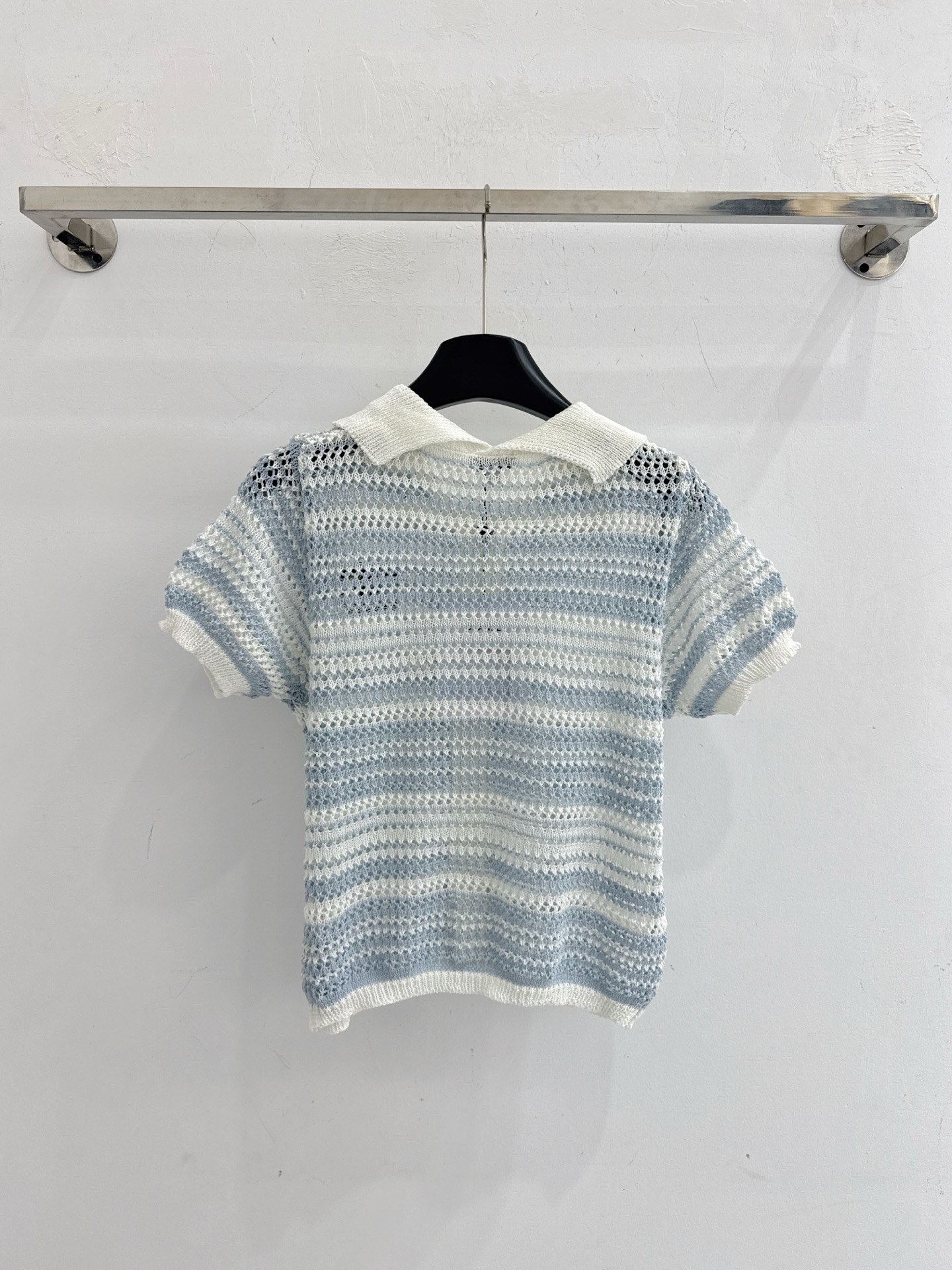Chrome Hearts CH26春夏新款，镂空针织，撞色翻领开衫。简约