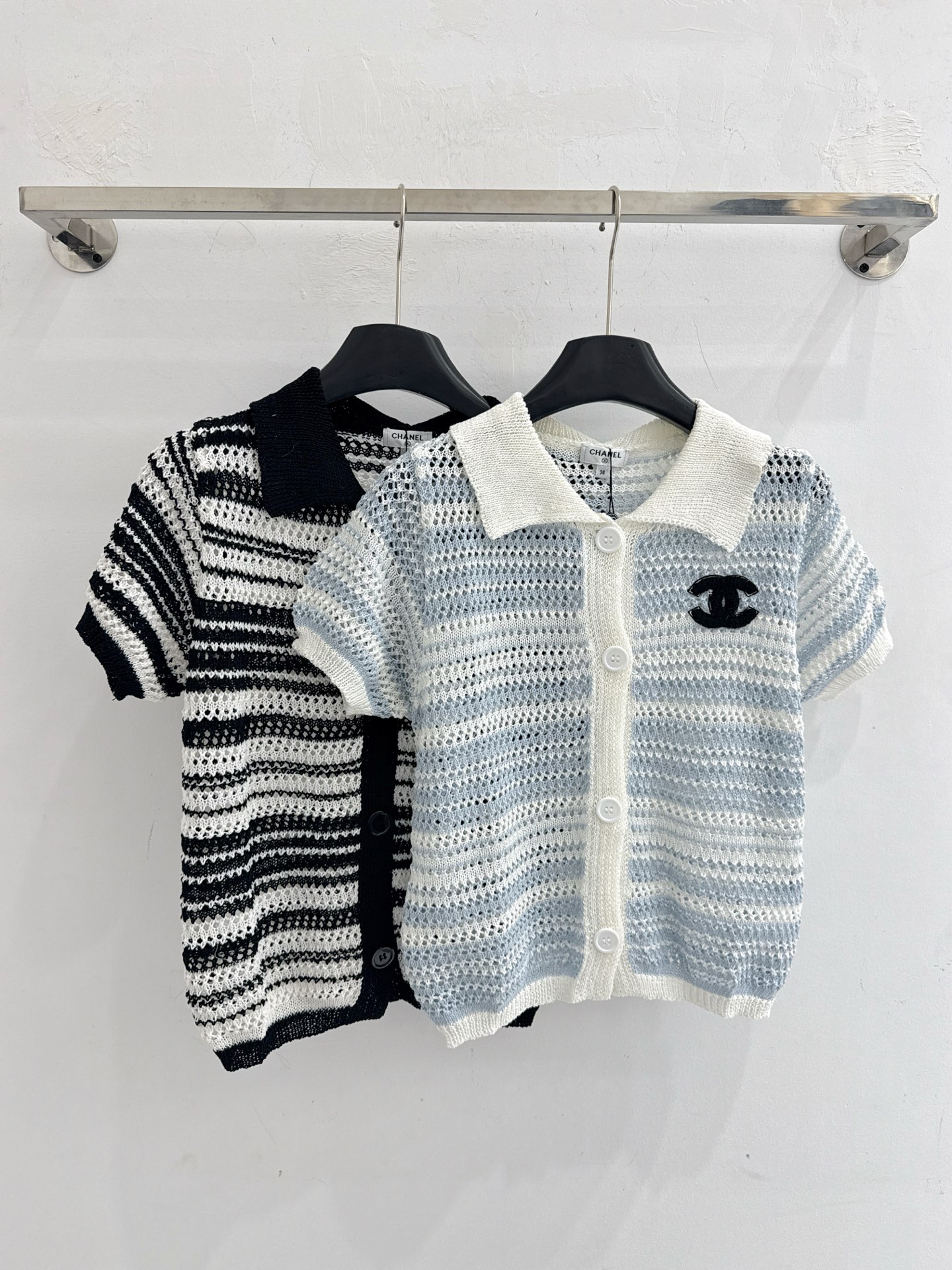 Chrome Hearts CH26春夏新款，镂空针织，撞色翻领开衫。简约