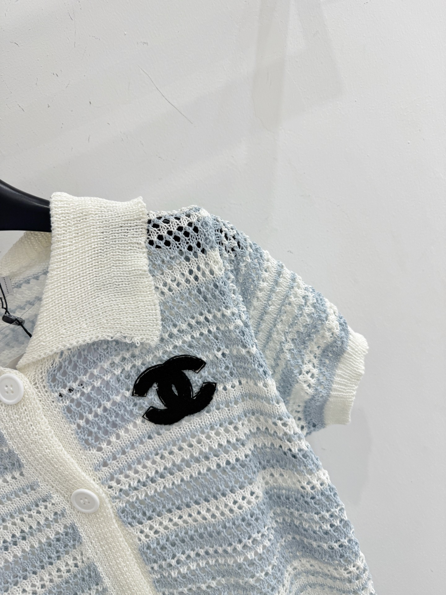Chrome Hearts CH26春夏新款，镂空针织，撞色翻领开衫。简约
