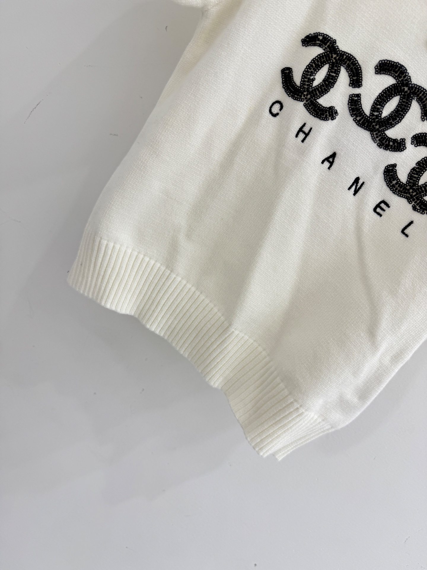 Chrome Hearts CH26春夏新款，珍珠针织短袖，双C刺绣，百搭