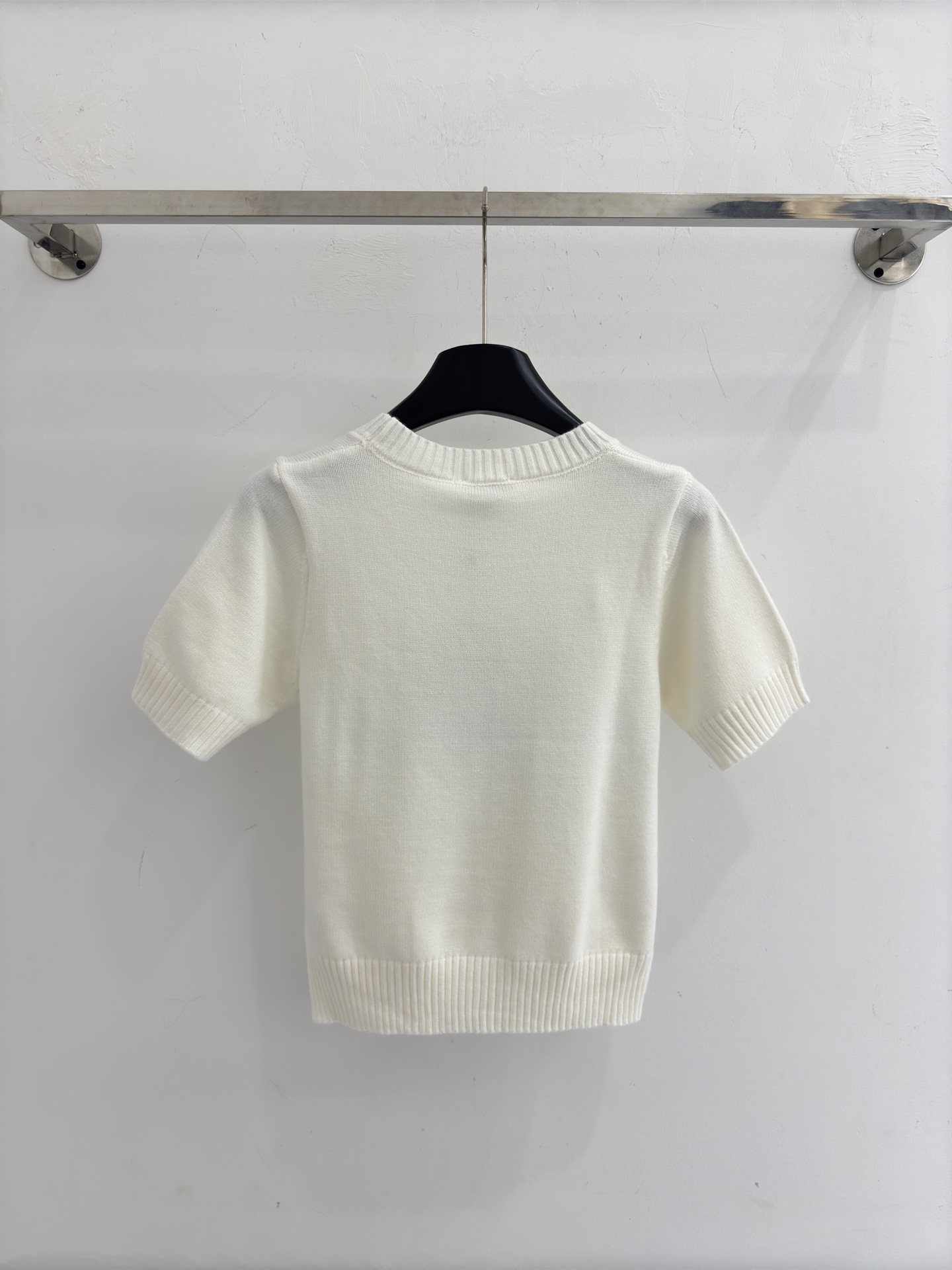 Chrome Hearts CH26春夏新款，珍珠针织短袖，双C刺绣，百搭