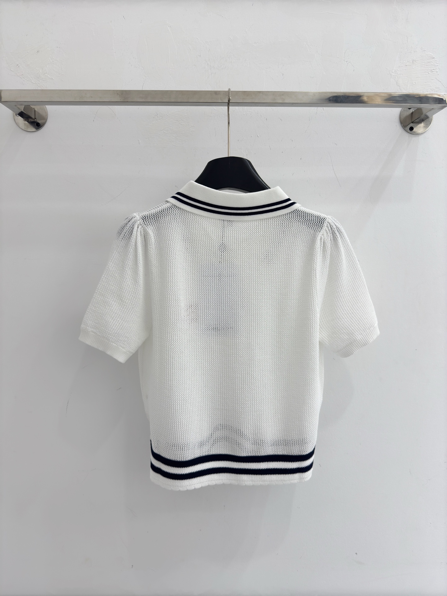 Chrome Hearts 香风针织Polo衫，撞色条纹，红标刺绣，减龄百搭