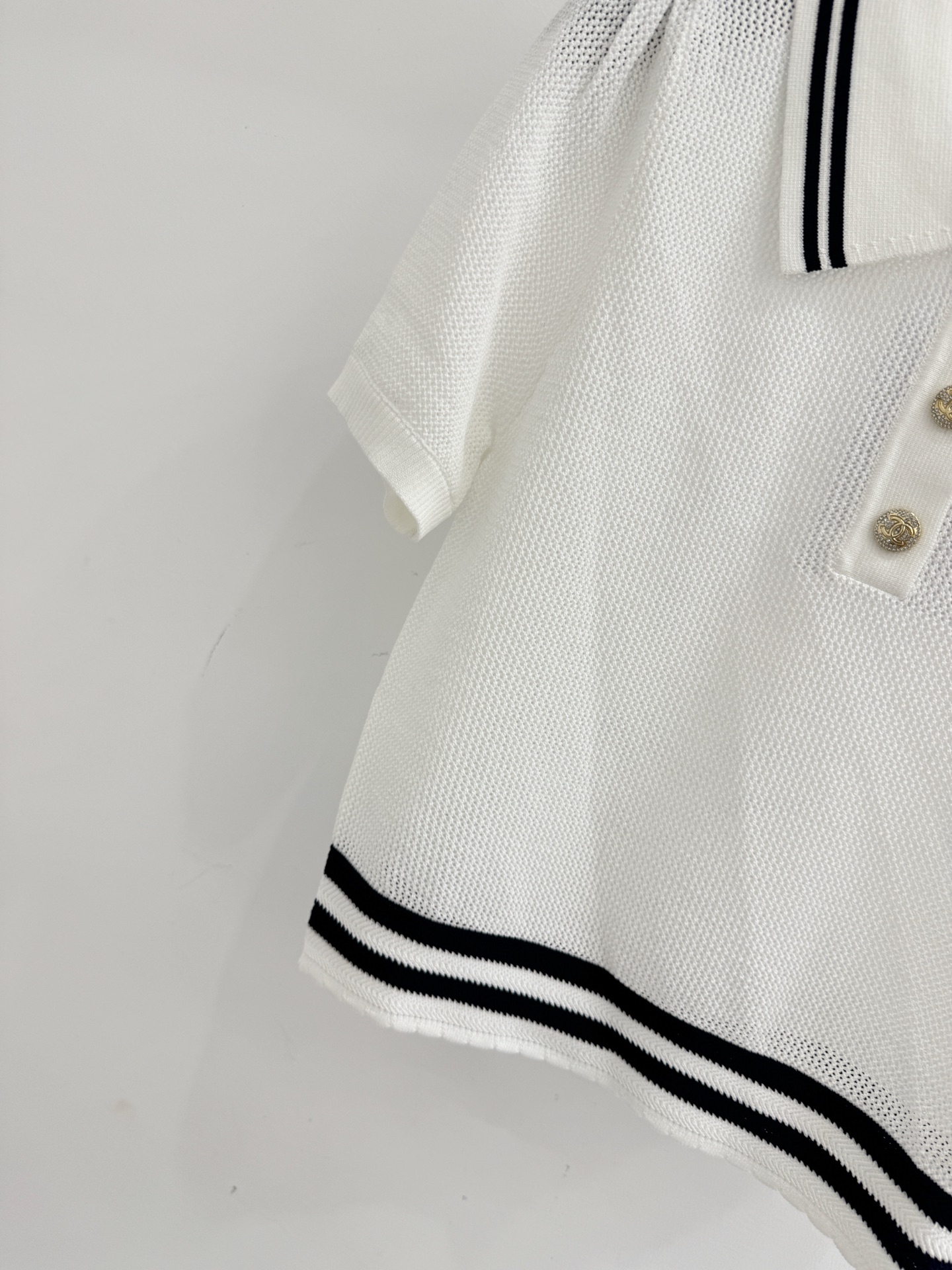 Chrome Hearts 香风针织Polo衫，撞色条纹，红标刺绣，减龄百搭