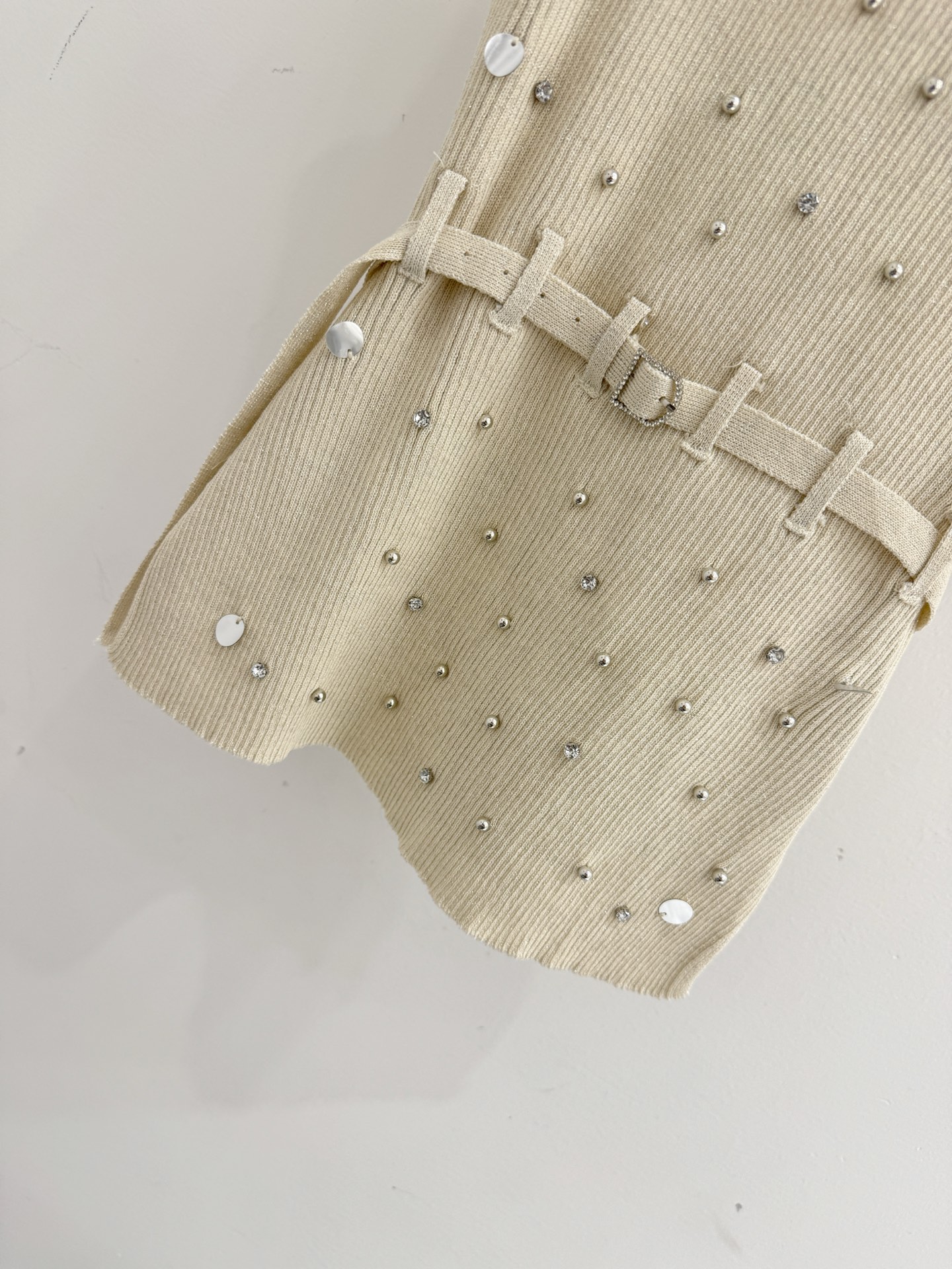 Chrome Hearts 钉珠针织吊带，收腰显瘦轻奢上衣