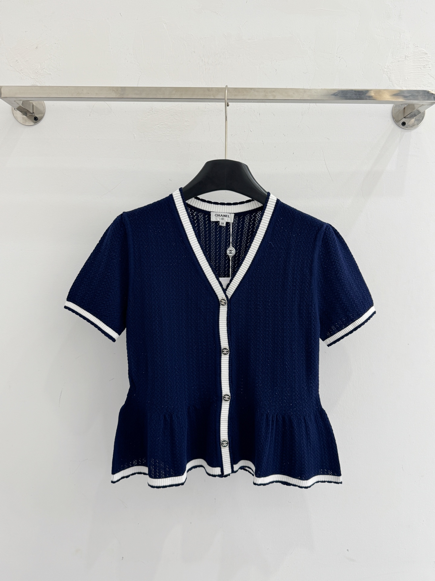 Chrome Hearts CH26春夏新款，荷叶摆针织开衫，轻奢名媛风上衣