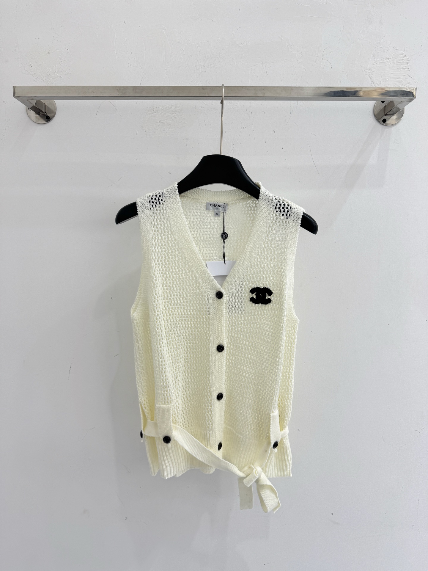 Chrome Hearts 镂空针织马甲，系带收腰无袖上衣