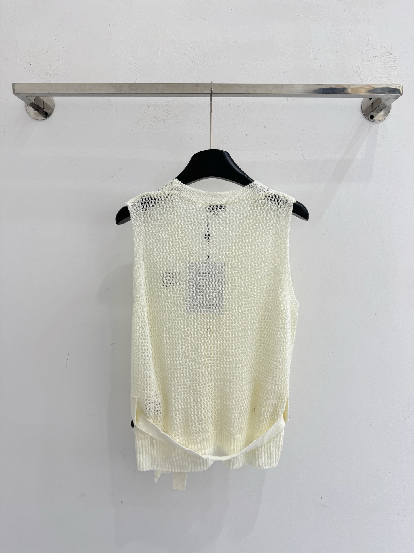 Chrome Hearts 镂空针织马甲，系带收腰无袖上衣