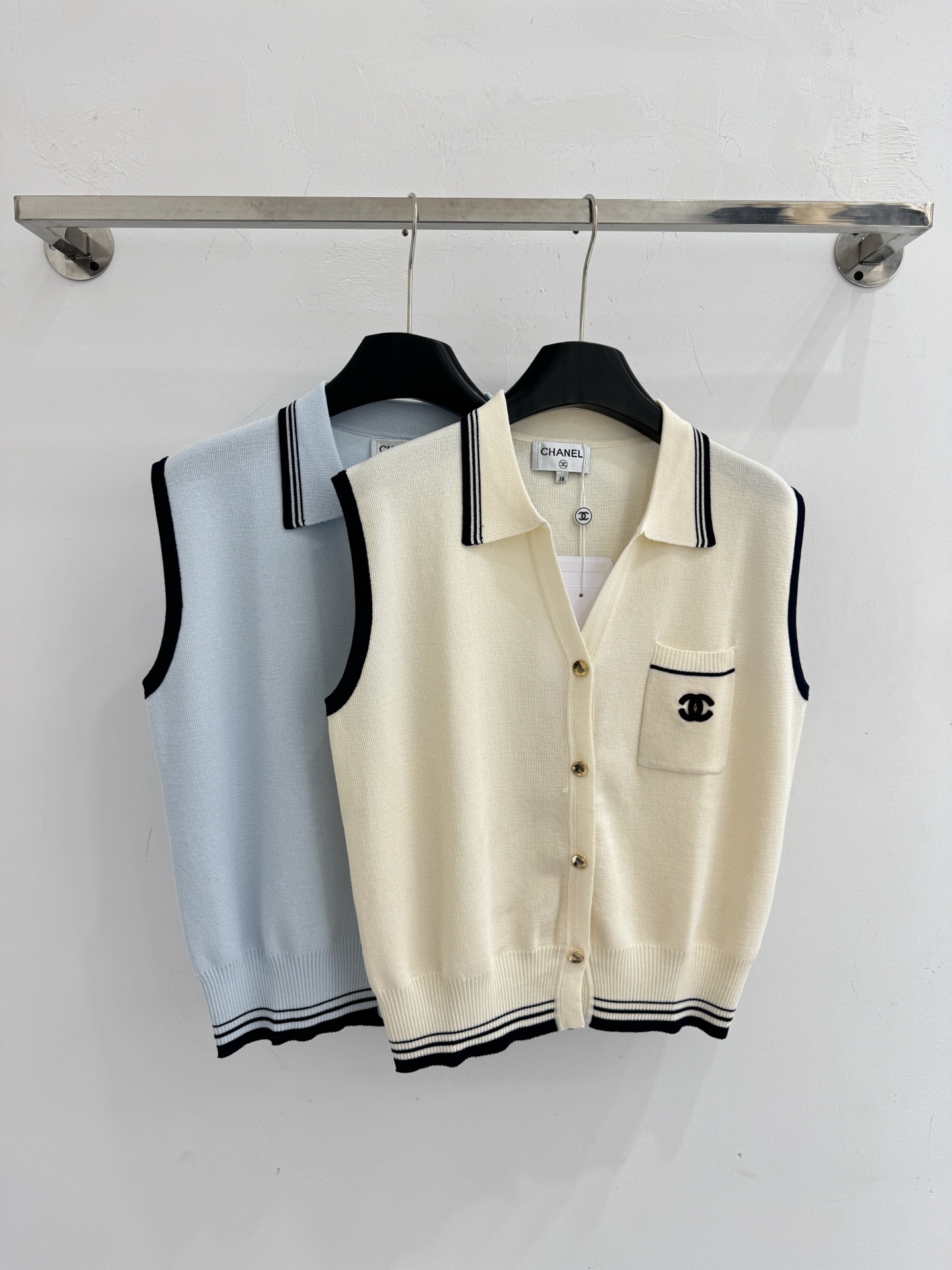 Chrome Hearts 双色撞色条纹针织无袖学院风马甲