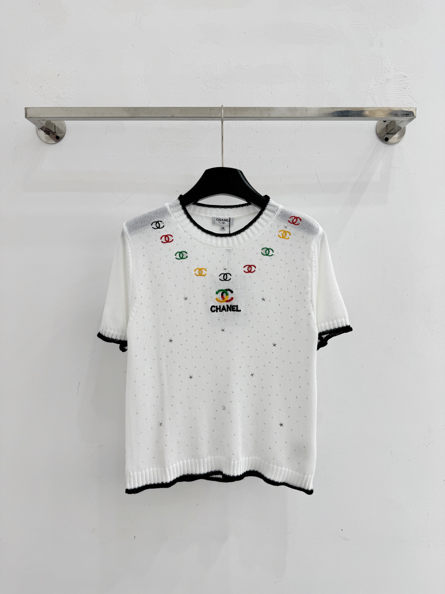 Chrome Hearts 彩色双C刺绣针织衫，闪钻点缀，清新减龄