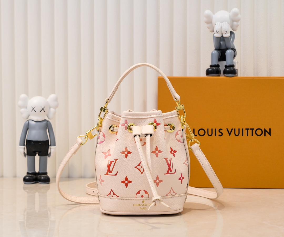 Louis Vuitton LV Nano Noe Bags Handbags Canvas Cowhide M81266