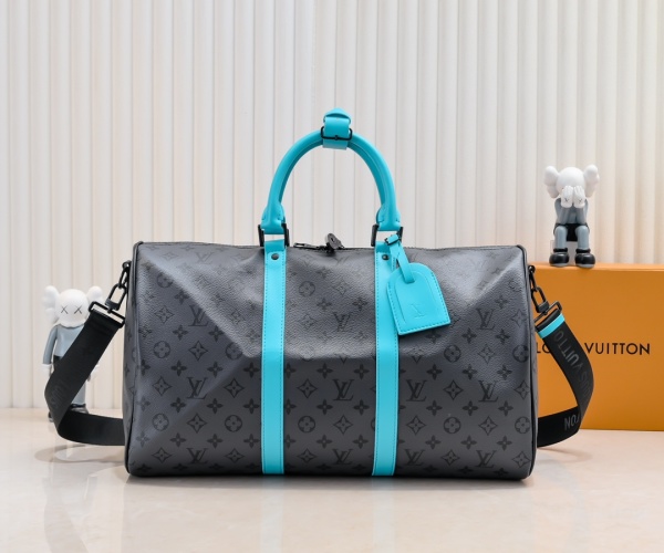 Louis Vuitton Keepall Bandoulière 45 Monogram Eclipse Reverse Travel Bag 1 Louis Vuitton Keepall Bandoulière 45 Monogram Eclipse Reverse Travel Bag