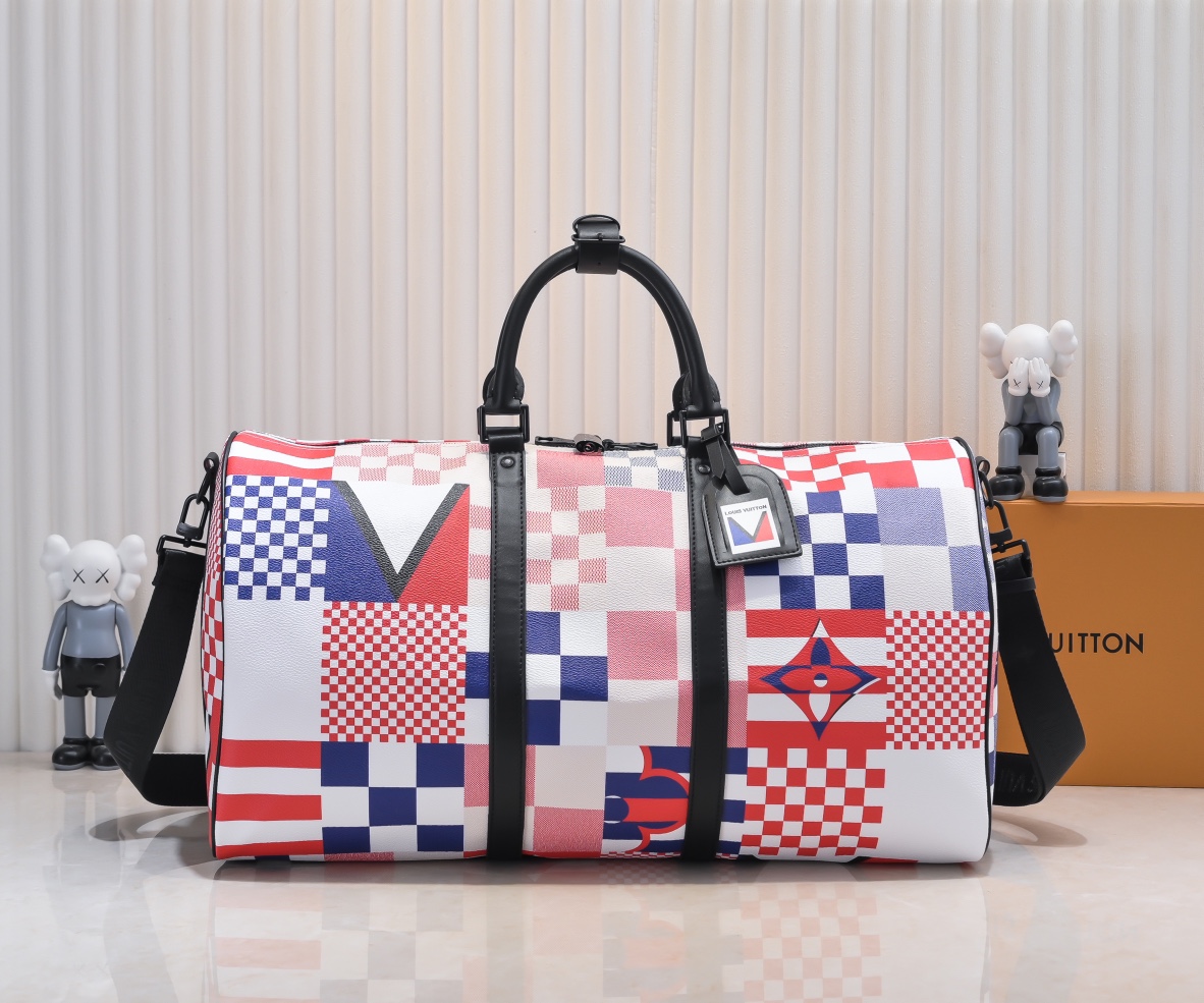 Louis Vuitton Keepall Bandoulière 50 Damier Flags Travel Bag 2 i1723195882 9643 6