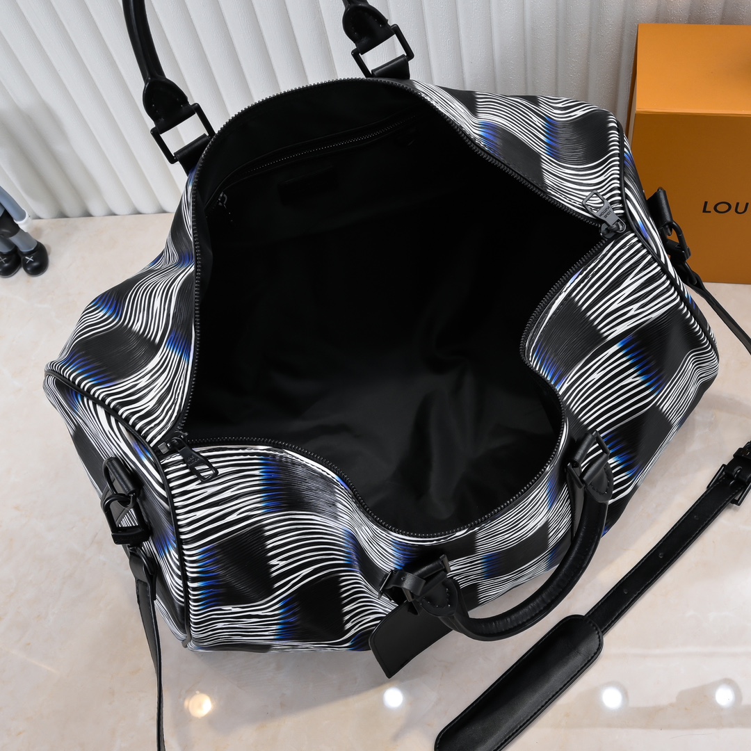 Louis Vuitton Keepall Bandoulière 50 Travel Bag - Damier Rush Epi XL Leather 10 i1725464586 4675 0