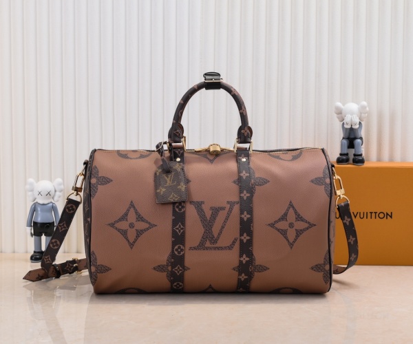 Louis Vuitton Keepall Bandouliere 45 Brown Monogram Giant Travel Bag 1 Louis Vuitton Keepall Bandouliere 45 Brown Monogram Giant Travel Bag