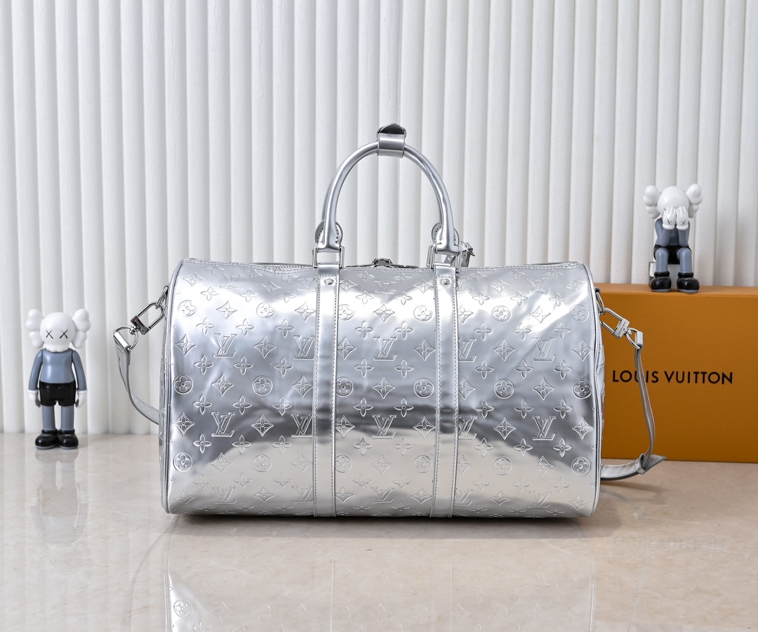 תיק נדידות Keepall Bandoulière 45 כסף כסף Monogram Giant כסף כסף Louis Vuitton 4 i1732769090 5540 5