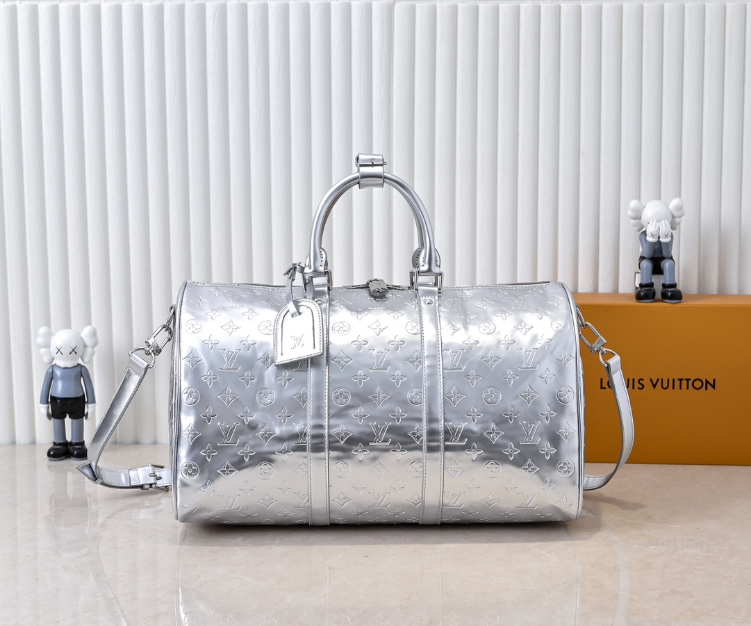 תיק נדידות Keepall Bandoulière 45 כסף כסף Monogram Giant כסף כסף Louis Vuitton 2 i1732769090 9369 3