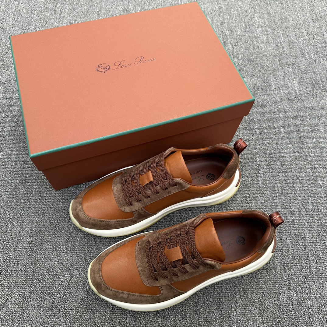 NO:272696,Loro Piana men's shoes!  This sneaker redefines the iconic 360LP from a modern perspective, adopts a new shape and a wider silhouette design. The upper is super delicate and cowhide is clearly visible, and it is matched with reverse velvet leather to create an extraordinary and comfortable wearing experience. The ultra-light sole creates a charming modern beauty. The upper is matched with exquisite lining, and is treated by Storm System to adapt to various weather conditions. Bag-like structure The upper adopts a classic wrap-around structure with additional laces and comfortable wraps the sole of the feet is made of light and soft materials. It can absorb the pressure caused by walking impact. The sole of the sole adopts a new and elegant design, suitable for daily wear tops!  Size 39-40-41-42-43-44 (38.45.46 Customized standard leather shoe size, loro piana, loro piana, sneakers, cowhide19860909Loro Piana男士鞋履！这款运动鞋以现代视角重新定义标志性360LP,采用全新外形和更宽大的廓形设计,鞋面超细腻牛纹理清晰可见,搭配反绒牛皮、营造超凡舒适的穿着体验.超轻鞋底营造迷人的现代美感,鞋面,搭配考究衬里,经Storm System处理,适应各种天气情况.袋状结构 鞋面采用经典套穿式结构,配有额外鞋带一舒适包裹双脚鞋底采用轻盈柔软材料制成,可吸收走路冲击带来的压力底面采用全新优雅设计,适合日常穿着上装！ 尺码39-40-41-42-43-44（38.45.46订做标准皮鞋码,,loro piana,loro piana,sneakers,cowhide,Men's shoes