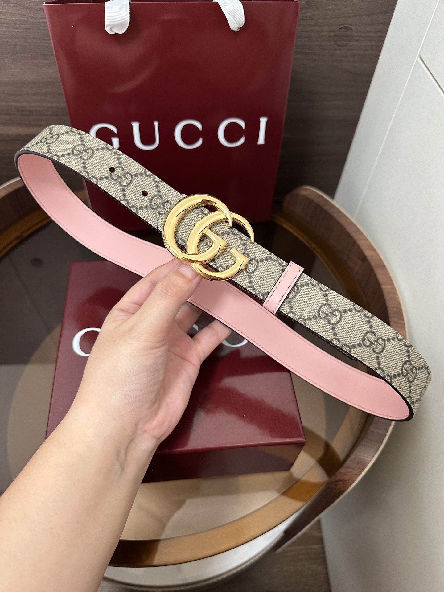 ❣️Gucc1 🆕 GG Marmont系列双面腰带2025秋冬系列焕新演绎富有辨识度的GG Marmo