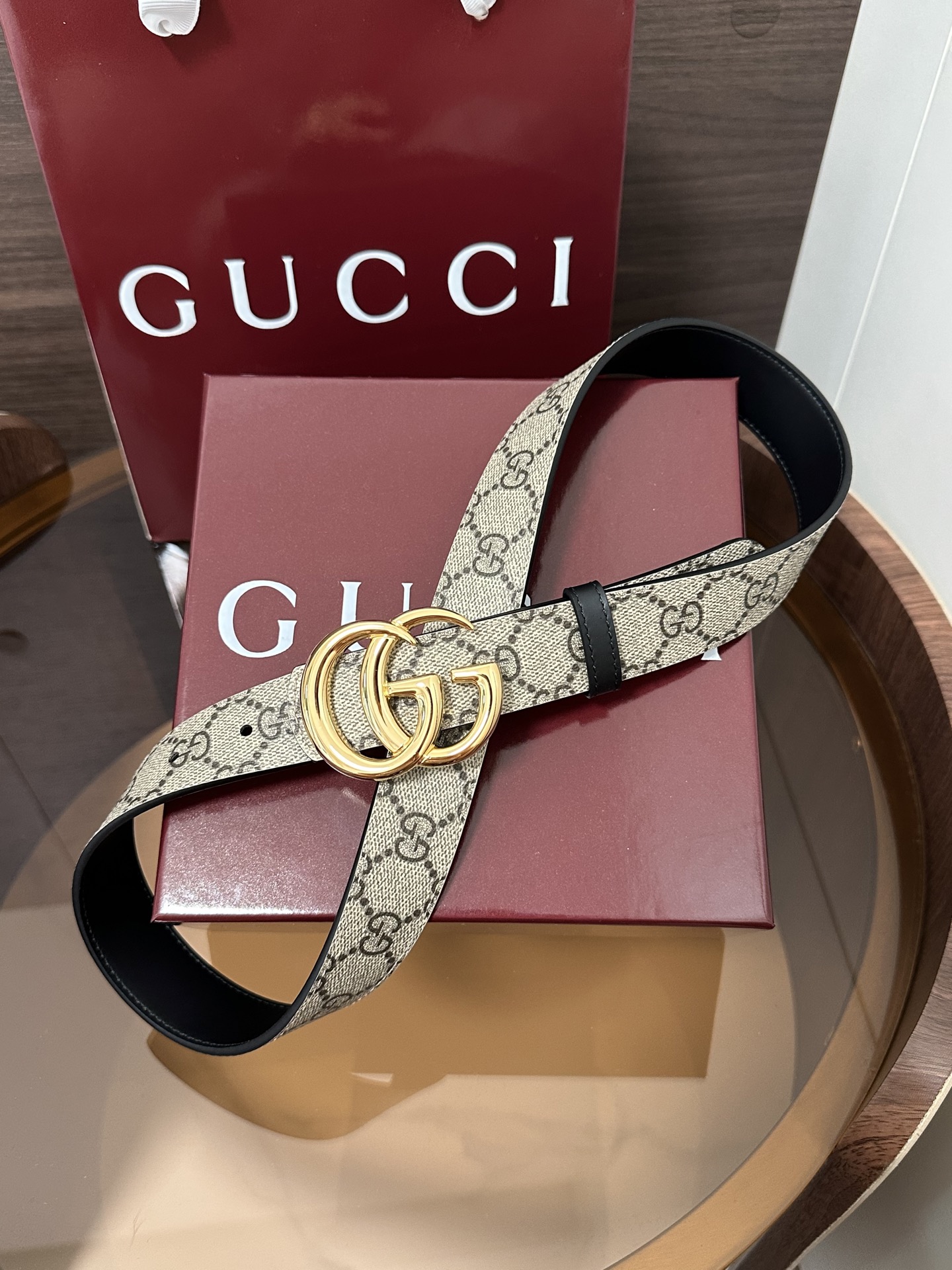 ❣️Gucc1 🆕 GG Marmont系列双面腰带2025秋冬系列焕新演绎富有辨识度的GG Marmo