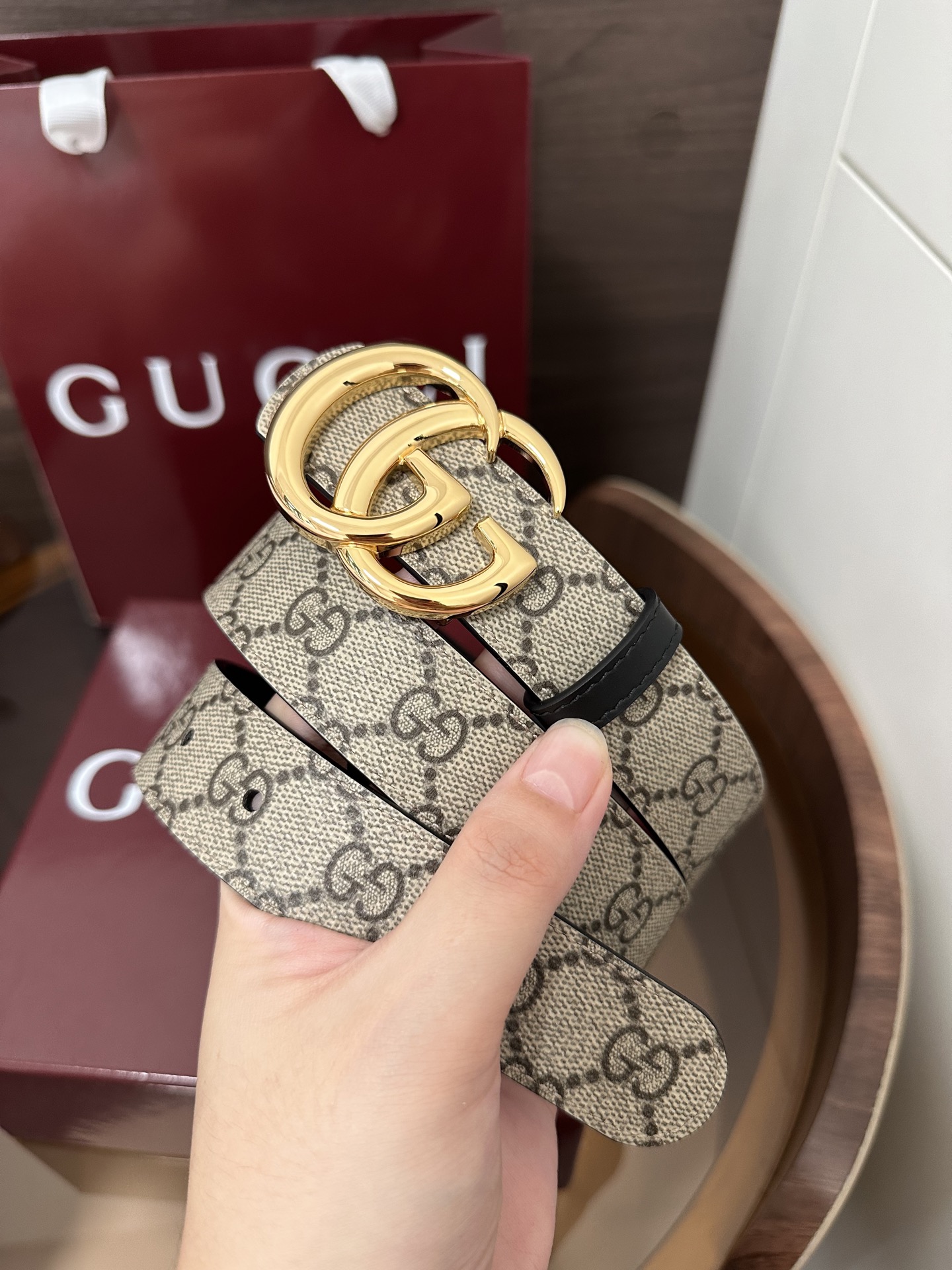 ❣️Gucc1 🆕 GG Marmont系列双面腰带2025秋冬系列焕新演绎富有辨识度的GG Marmo