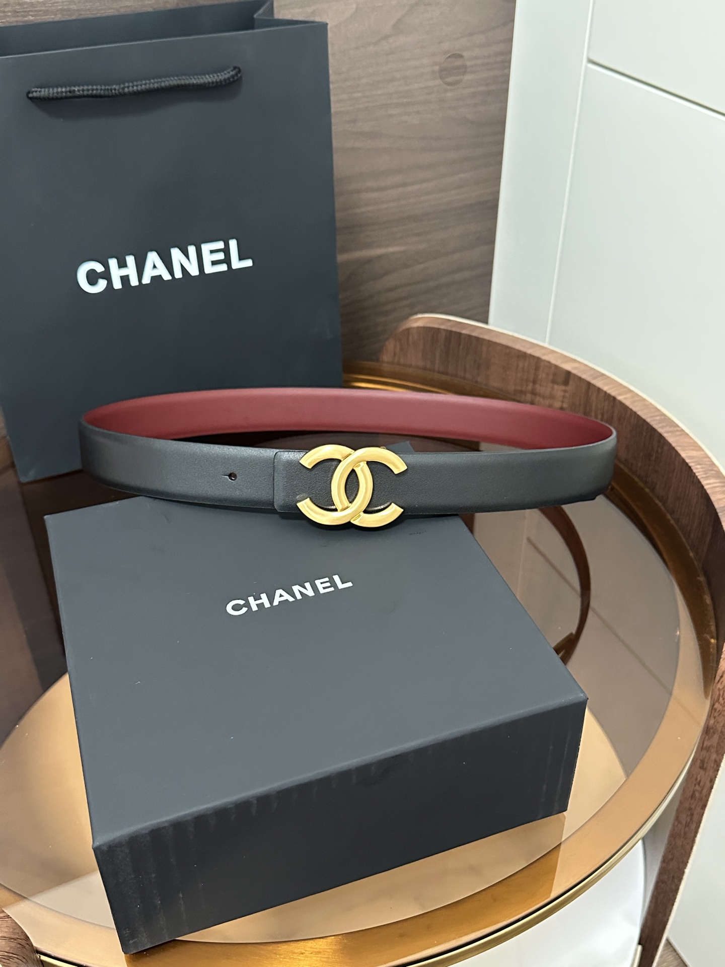 Chanel CHANEL（香奈儿）秋冬系列 高端女士细腰带 双面 牛皮 手感柔软舒适 女士 款 优雅 宽度3.0CM