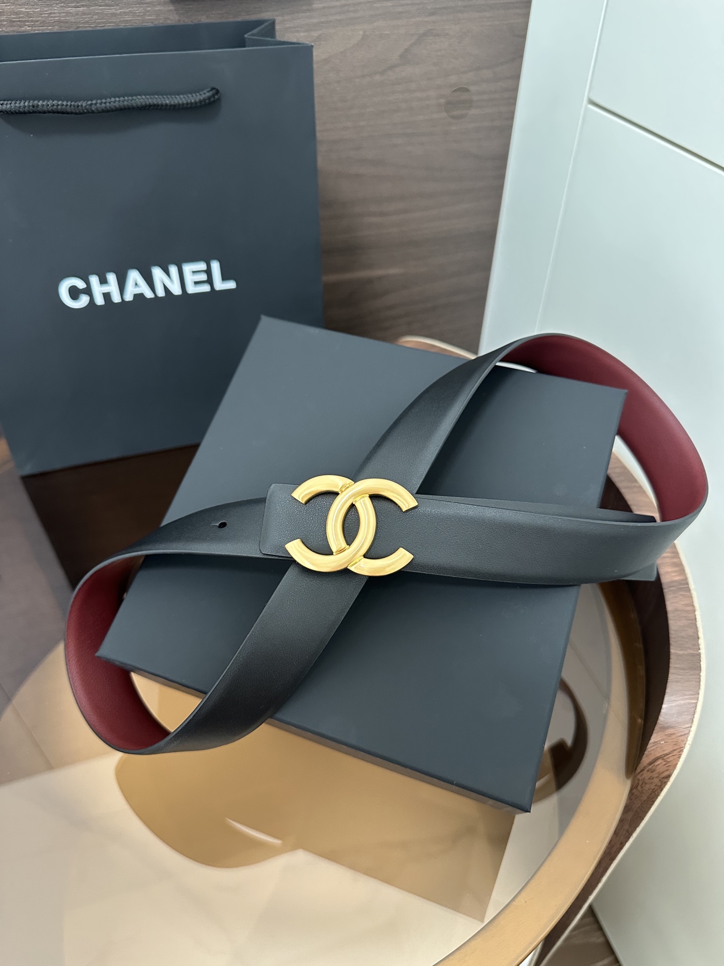 Chanel CHANEL（香奈儿）秋冬系列 高端女士细腰带 双面 牛皮 手感柔软舒适 女士 款 优雅 宽度3.0CM