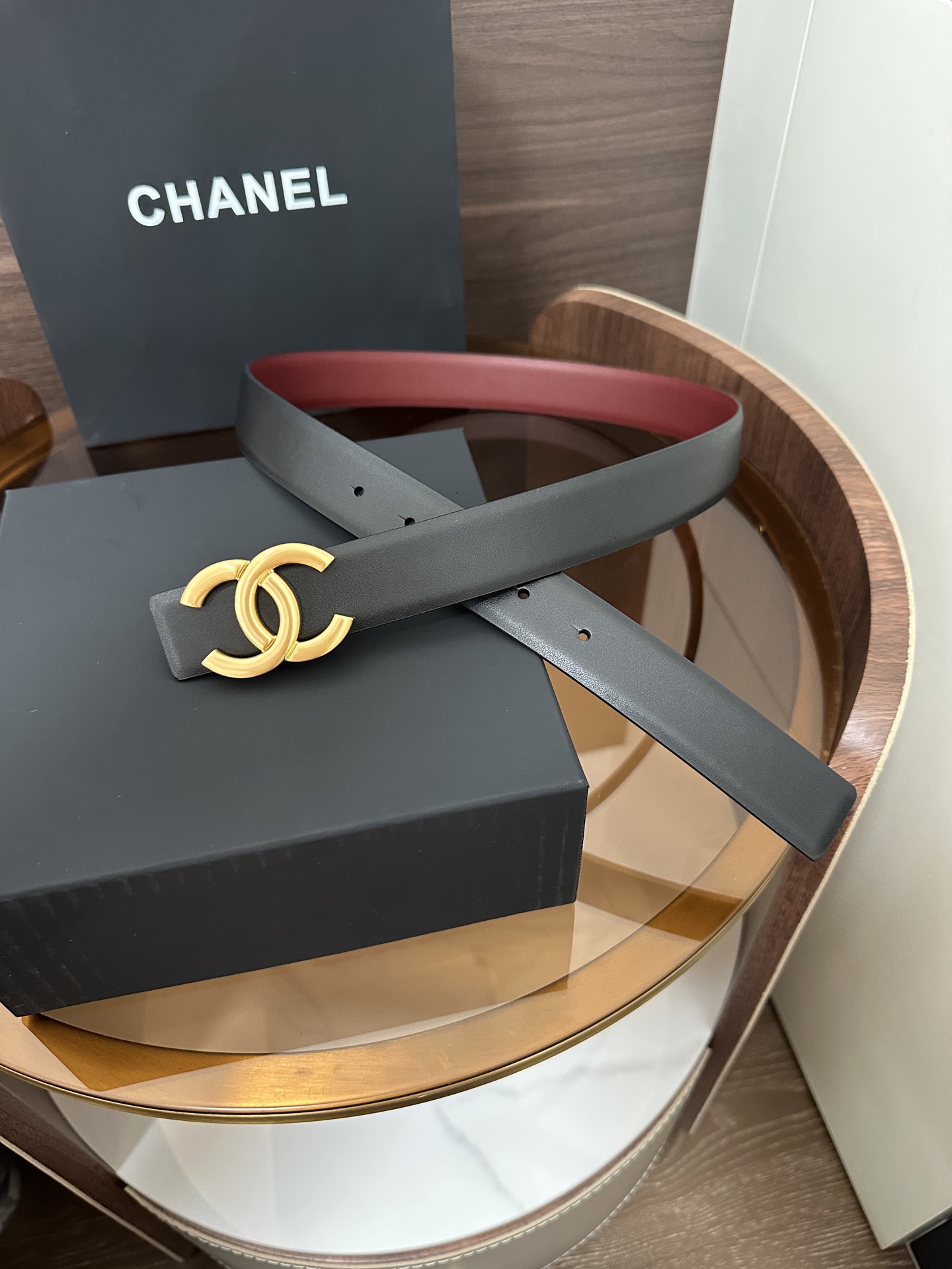 Chanel CHANEL（香奈儿）秋冬系列 高端女士细腰带 双面 牛皮 手感柔软舒适 女士 款 优雅 宽度3.0CM
