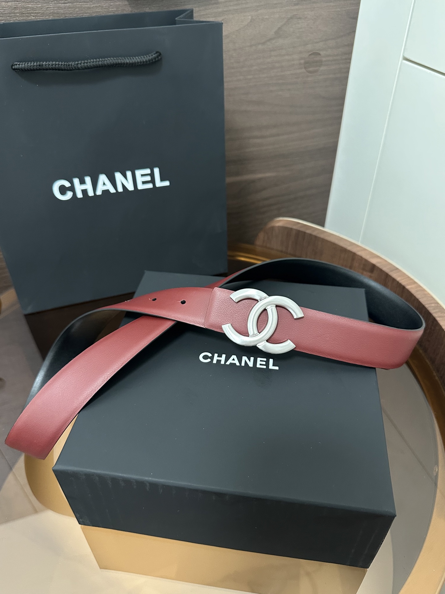 Chanel CHANEL（香奈儿）秋冬系列 高端女士细腰带 双面 牛皮 手感柔软舒适 女士 款 优雅 宽度3.0CM