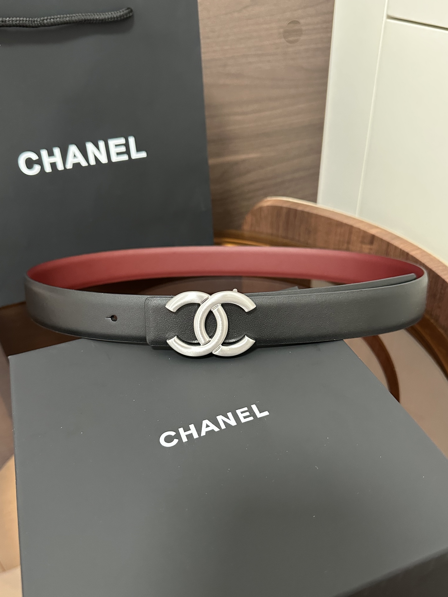 Chanel CHANEL（香奈儿）秋冬系列 高端女士细腰带 双面 牛皮 手感柔软舒适 女士 款 优雅 宽度3.0CM
