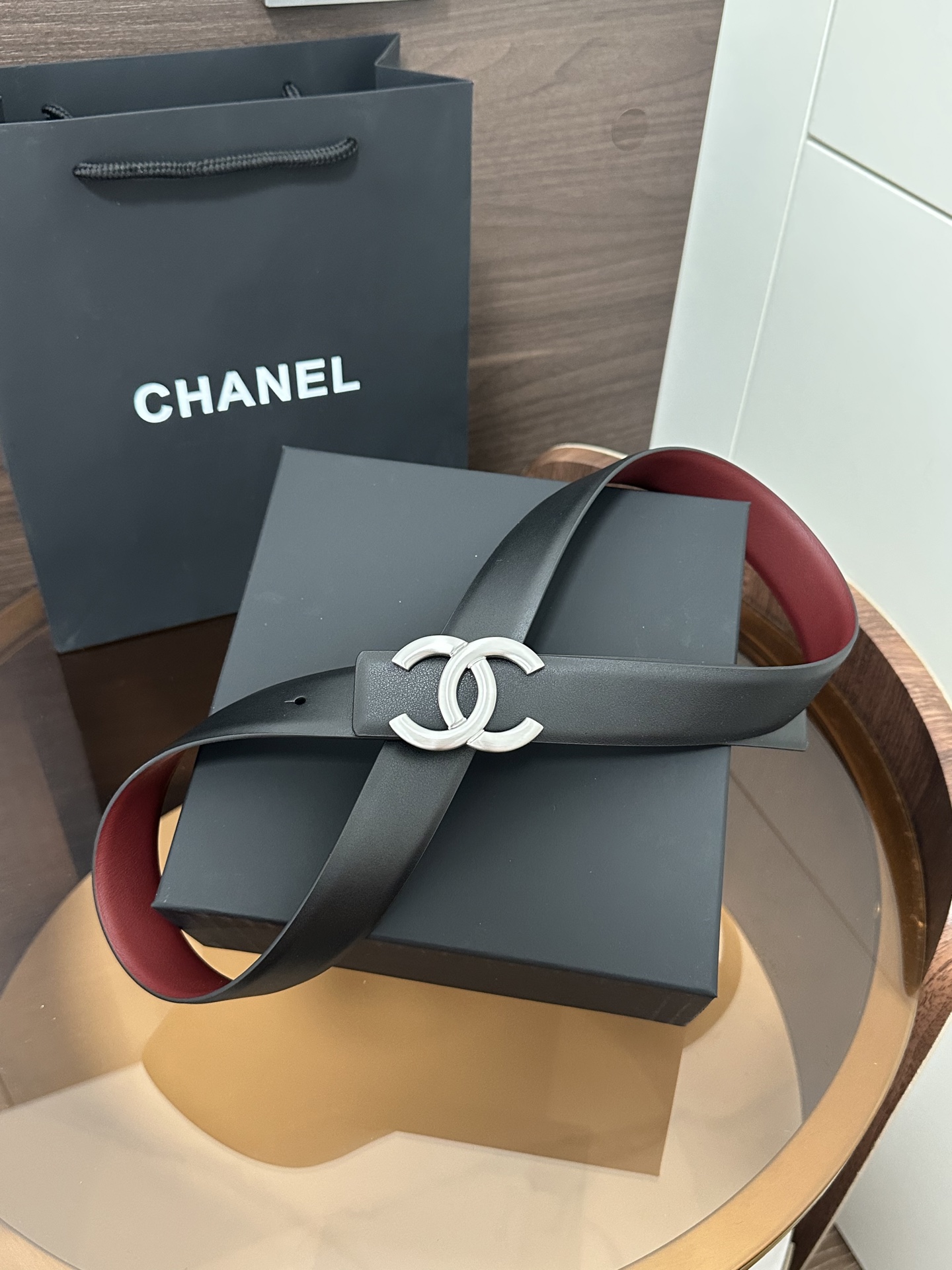 Chanel CHANEL（香奈儿）秋冬系列 高端女士细腰带 双面 牛皮 手感柔软舒适 女士 款 优雅 宽度3.0CM
