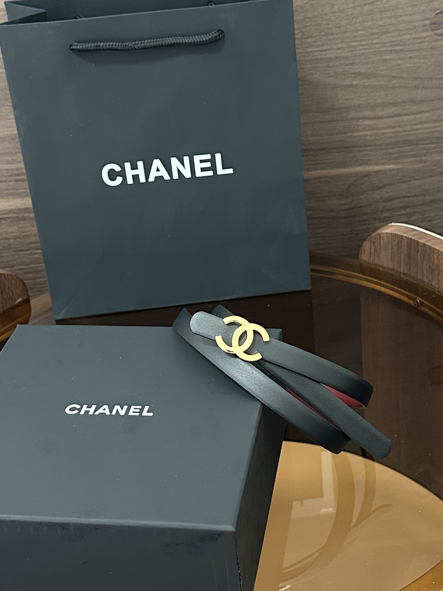 Chanel CHANEL（香奈儿）秋冬系列 高端女士细腰带 双面 牛皮 手感柔软舒适 女士 款 优雅 宽度1.5CM