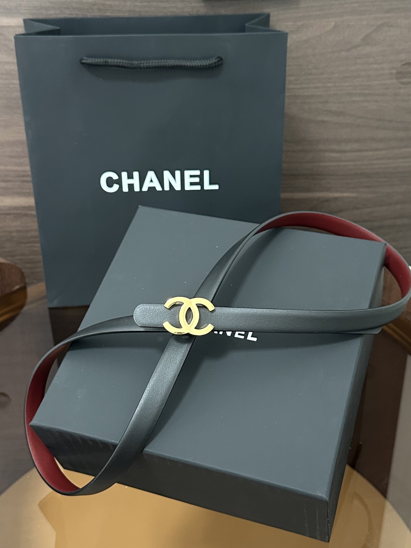 Chanel CHANEL（香奈儿）秋冬系列 高端女士细腰带 双面 牛皮 手感柔软舒适 女士 款 优雅 宽度1.5CM