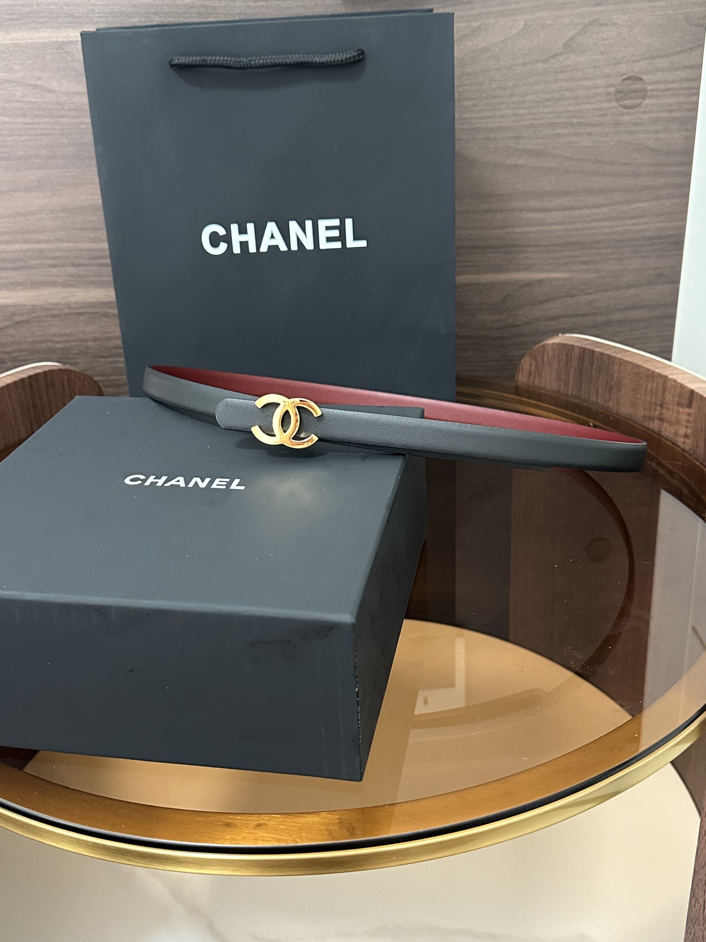 Chanel CHANEL（香奈儿）秋冬系列 高端女士细腰带 双面 牛皮 手感柔软舒适 女士 款 优雅 宽度1.5CM