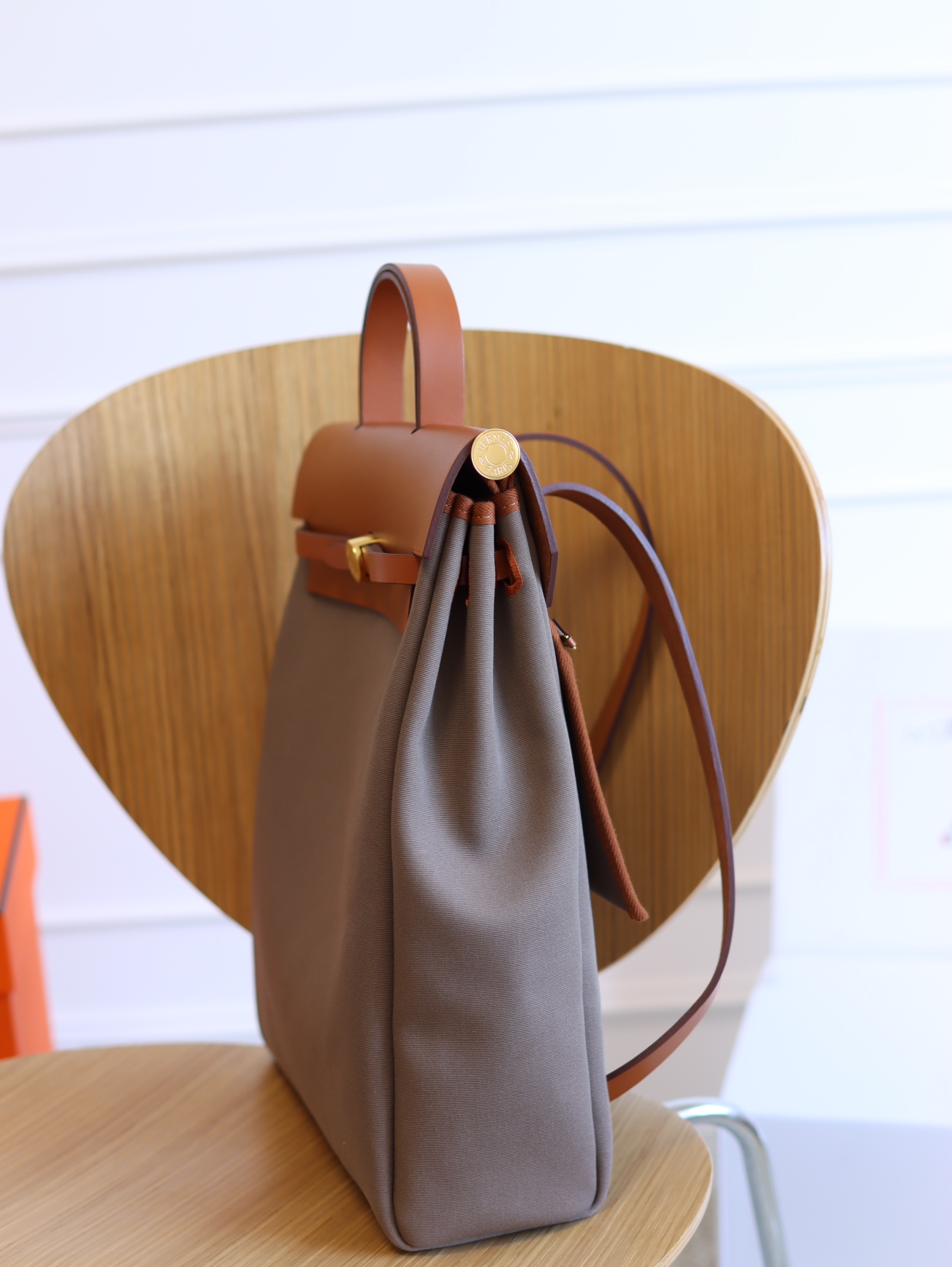 Hermès Hermes custom order the best Hermes Herbag A Dos Zip backpack 31 canvas calfskin patchwork