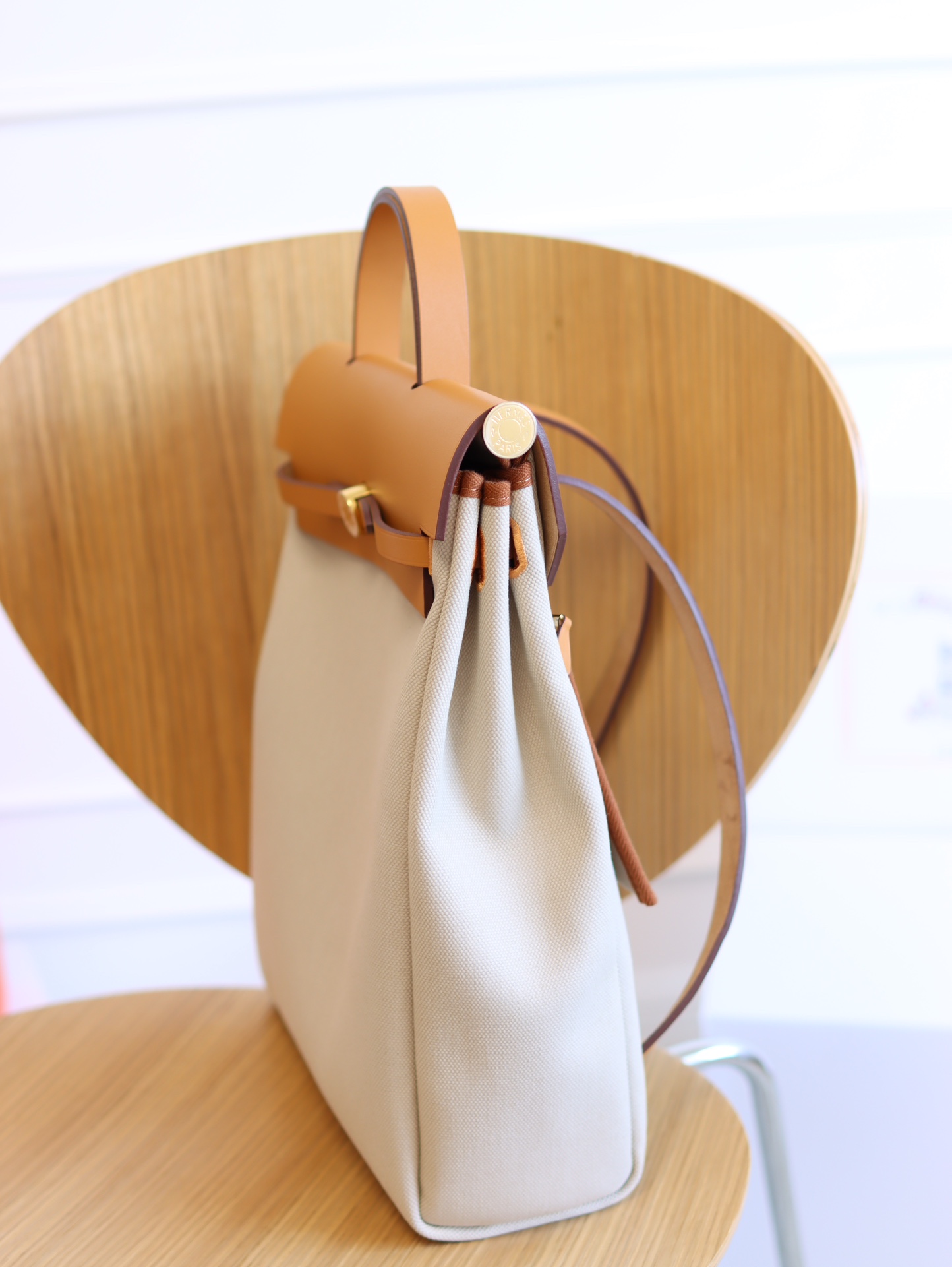 Hermès Hermes hermes Herbag A Dos Zip Backpack 31 canvas calfskin patchwork