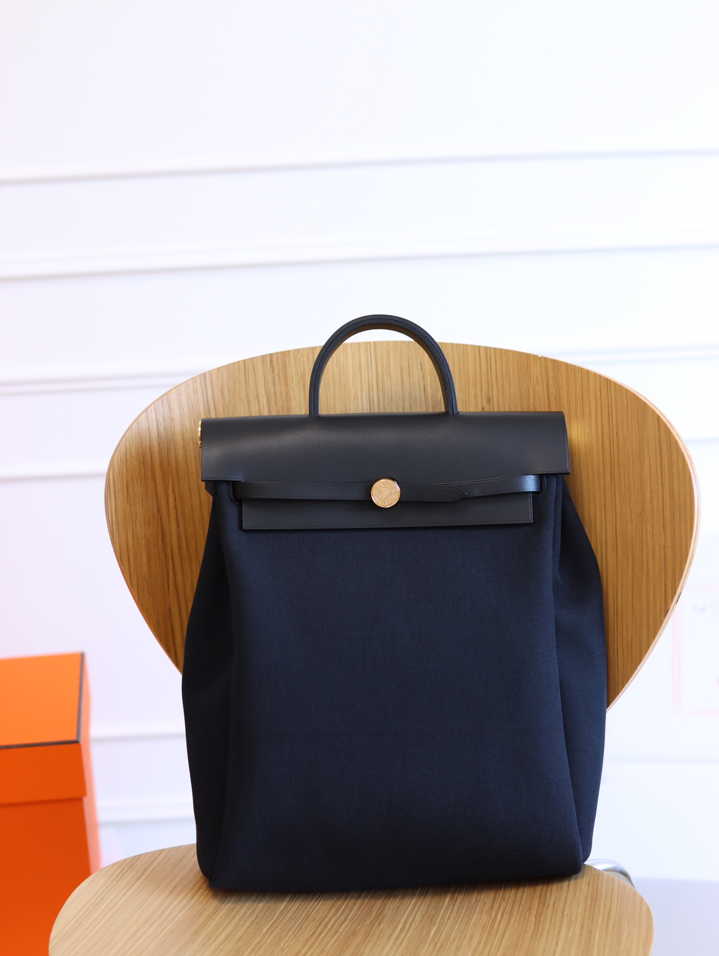 Hermès HermesHermes Best Purchasing Special Offer Herbag A Dos Zip Canvas and Calfskin Backpack 31