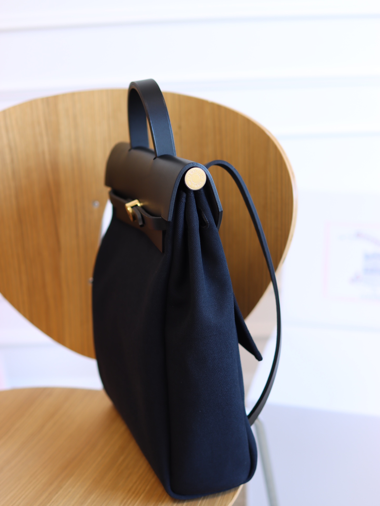 Hermès HermesHermes Best Purchasing Special Offer Herbag A Dos Zip Canvas and Calfskin Backpack 31