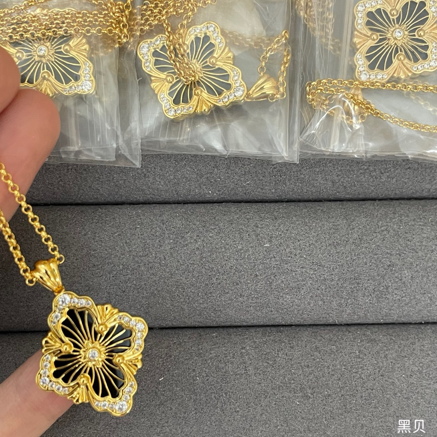  大号歌剧院系列项链-黑色玛瑙到货了，