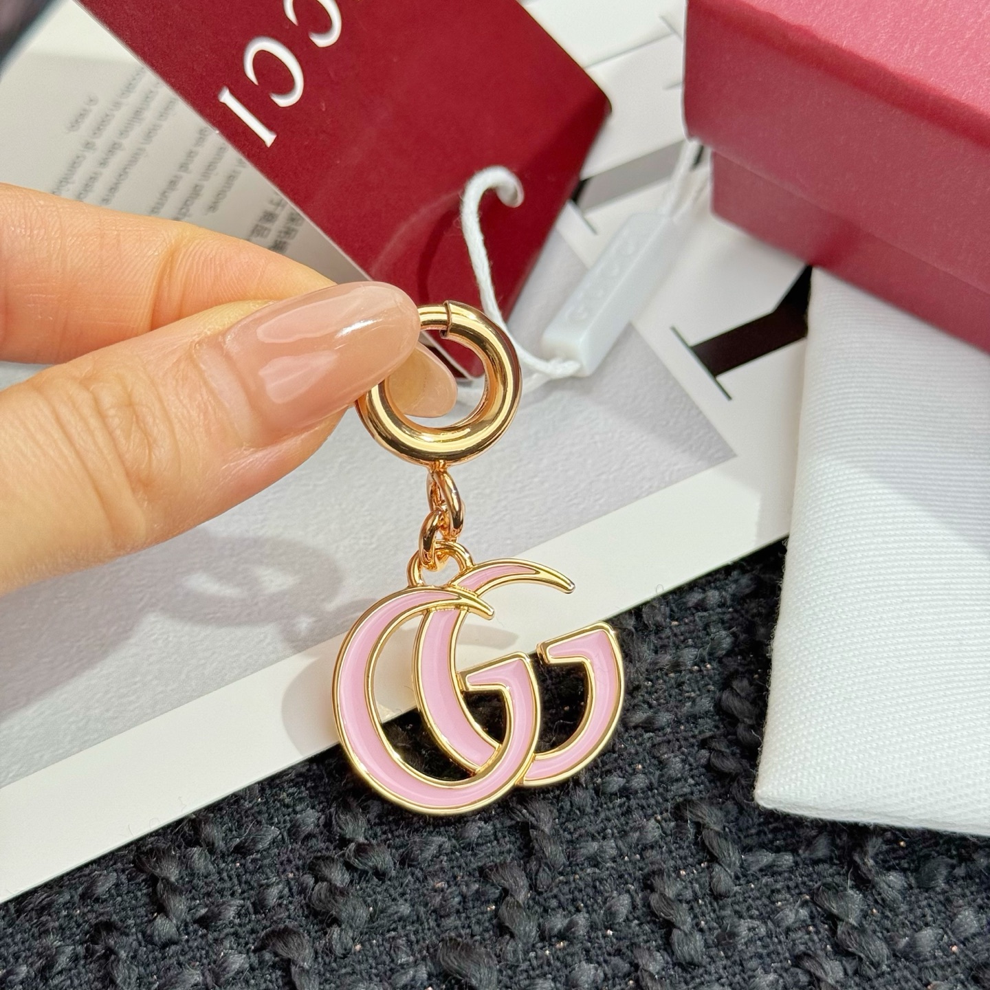 Gucci Gucci 古驰双 G 钥匙扣 挂件挂饰