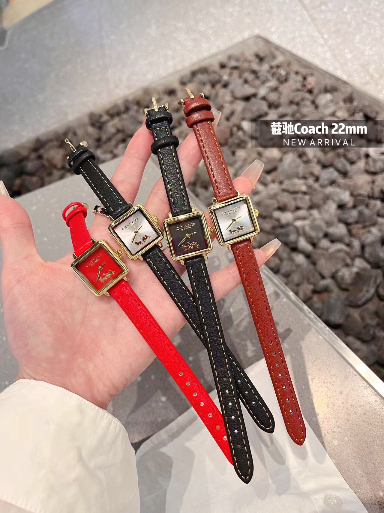 CASS Series Tea Rose Platter with Stone Core and Calf Skin Material - 图片 9