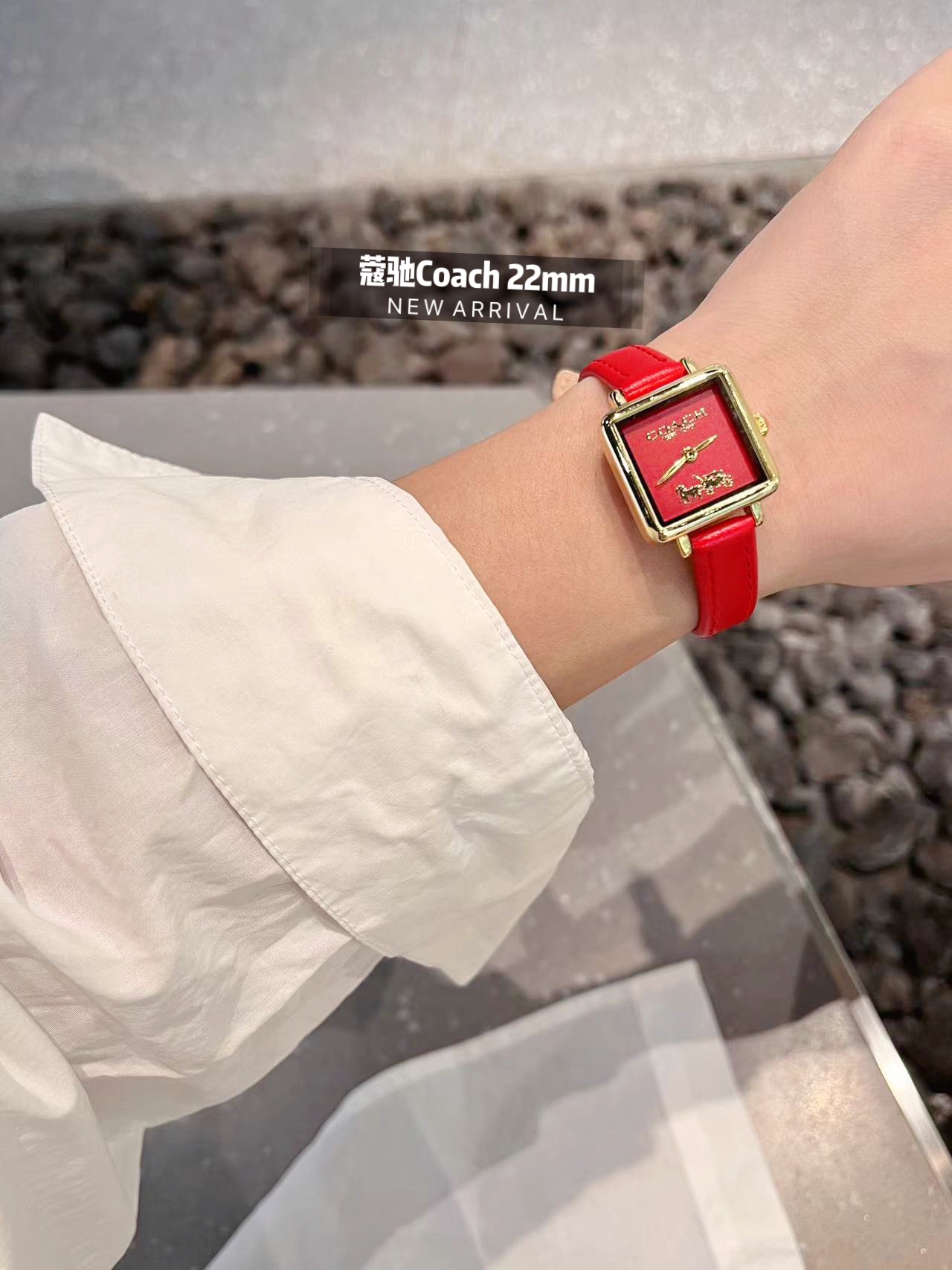 CASS Series Tea Rose Platter with Stone Core and Calf Skin Material - 图片 7