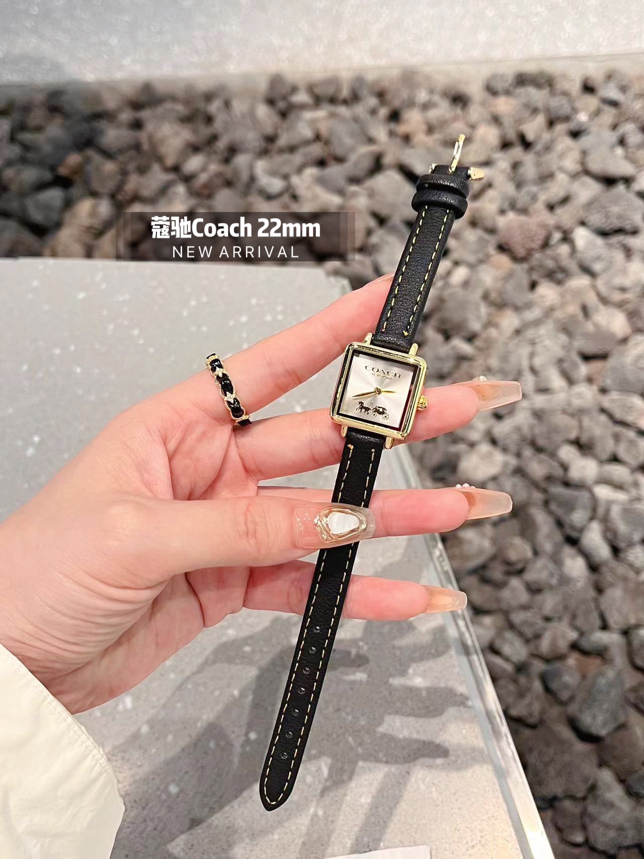 CASS Series Tea Rose Platter with Stone Core and Calf Skin Material - 图片 2