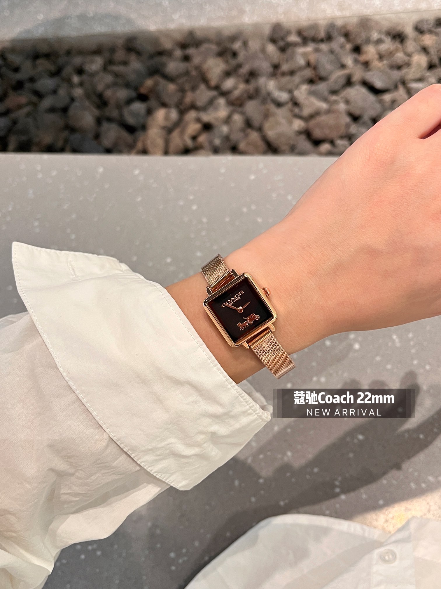 Net 85 Watch: Coach Tea Rose Platter Design, Stone Core, Calf Skin Material. - 图片 8