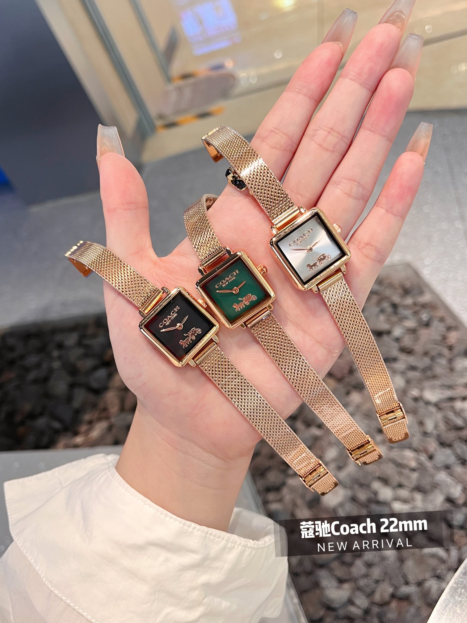 Net 85 Watch: Coach Tea Rose Platter Design, Stone Core, Calf Skin Material. - 图片 9