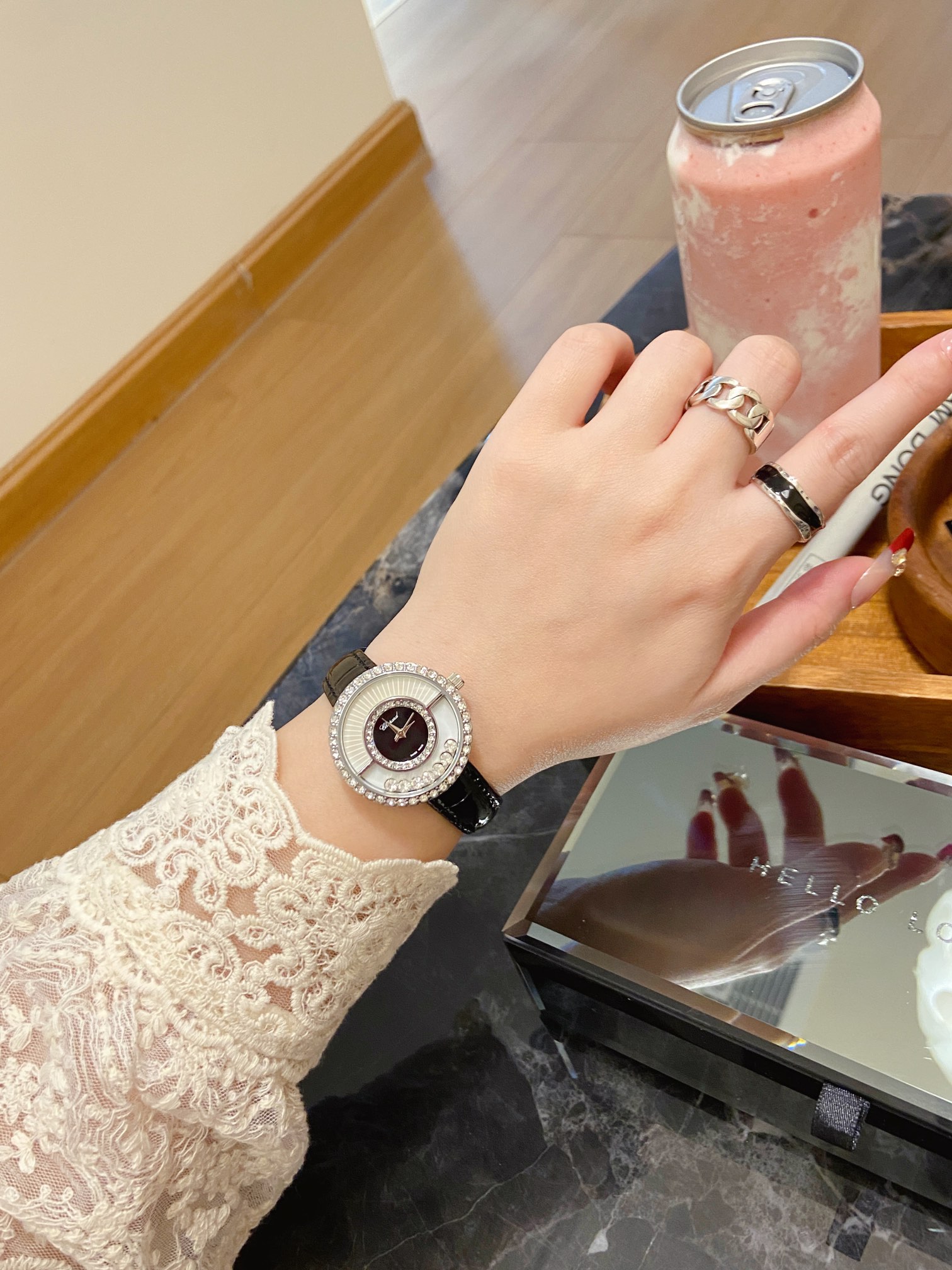 Stylish Swiss Stone Ladies’ Wristwatch in Modern Design, 32mm Size, Shoban Series Joyful Drill - 图片 9