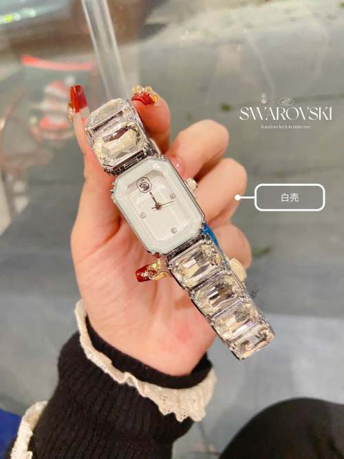 Swarovski Women's Crystal Adorned Watch - Square Dial, Timeless Elegance 1 Swarovski Women's Crystal Adorned Watch - Square Dial, Timeless Elegance